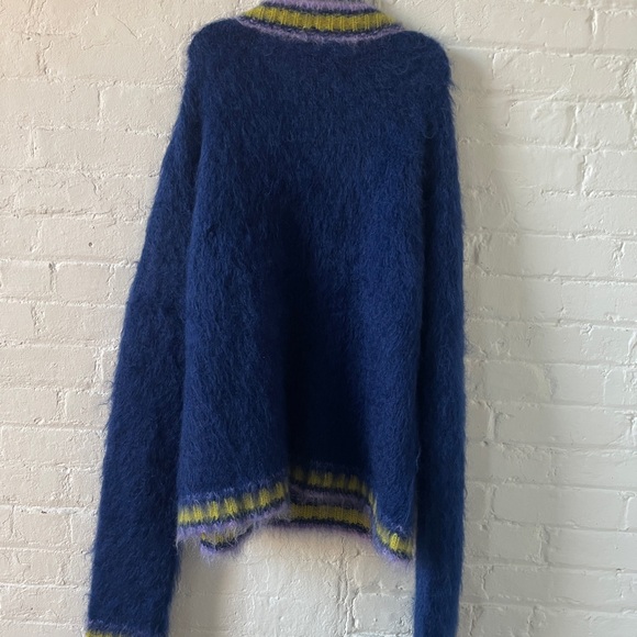 Marni Fuzzy Wuzzy Striped College Mohair Sweater - Picture 5 of 7